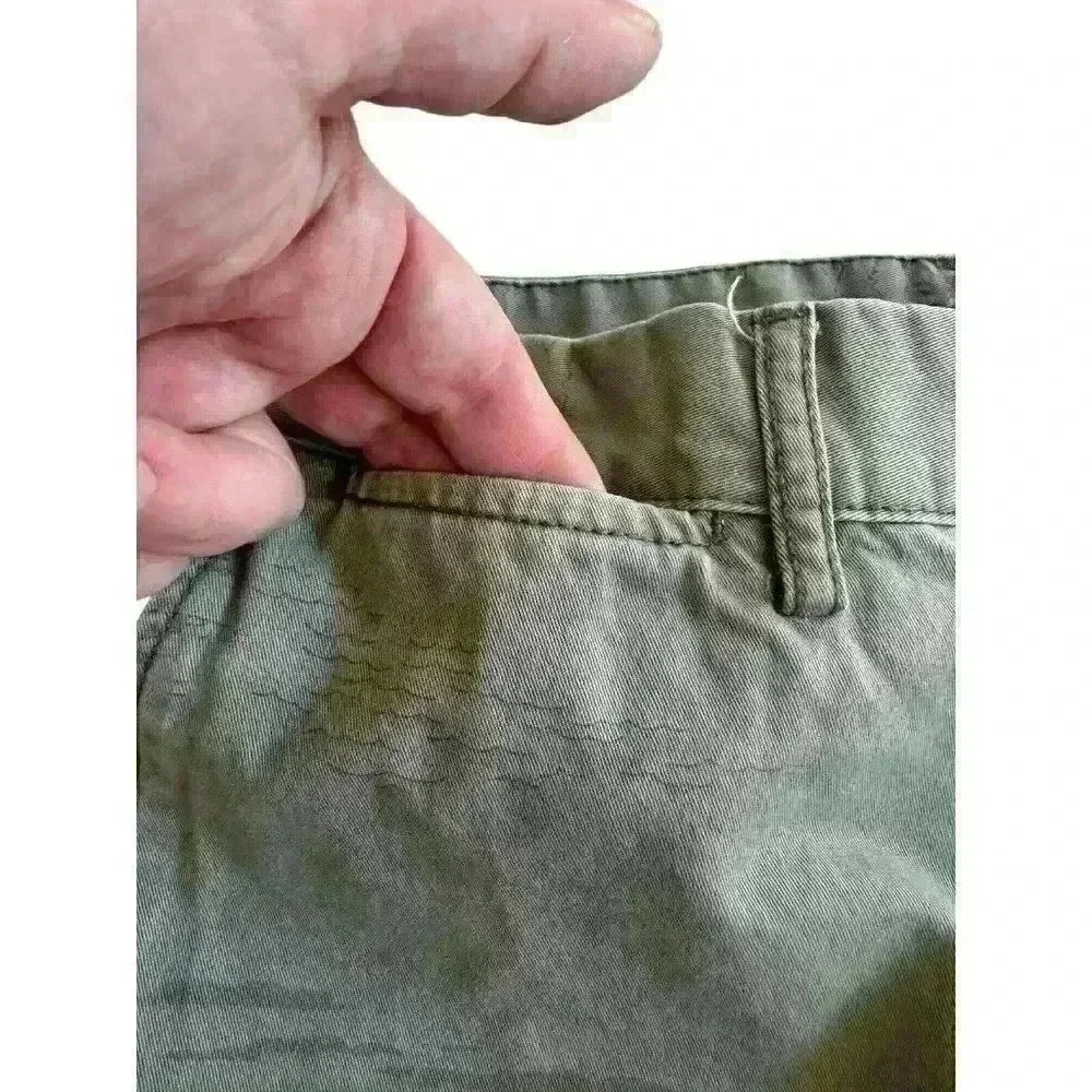 Retro Boys Gap Shorts Size 20 Waist 100% Cotton Green Beach Seen Soft Belt Loops